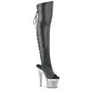 Pleaser - SPECTATOR3019 Cuissardes à plateforme - Noir/Couleur argent Product image